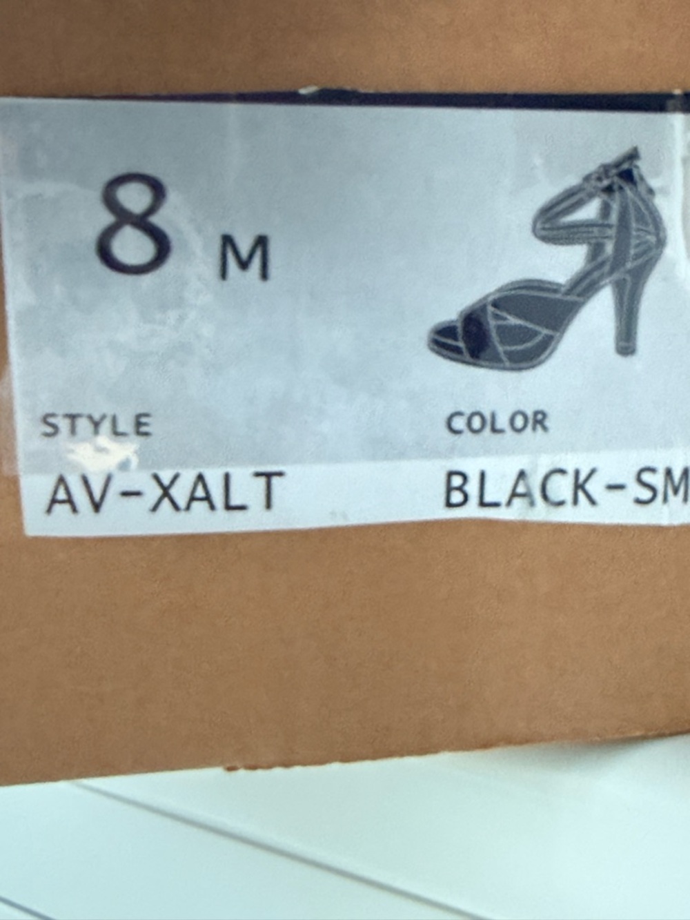 Adrienne Vittadini Black Leather Crisscross Ankle-Strap Heels Size 8 - Picture 8 of 8